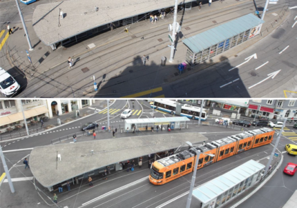 Albisriederplatz Vorher und Nachher