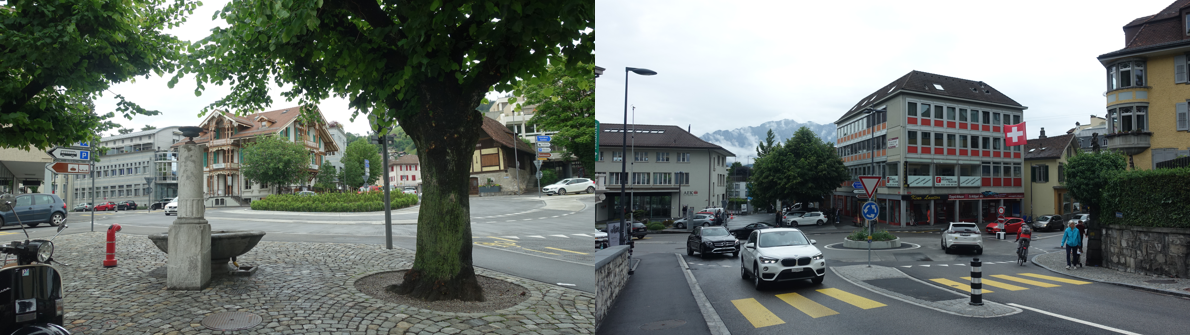 Berntorplatz (links) und Lauitorstutz (rechts)