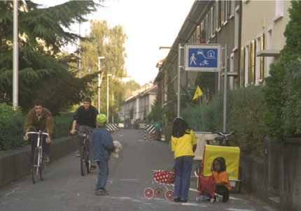 Wohnstrasse im Breitfeld in den 80er Jahre