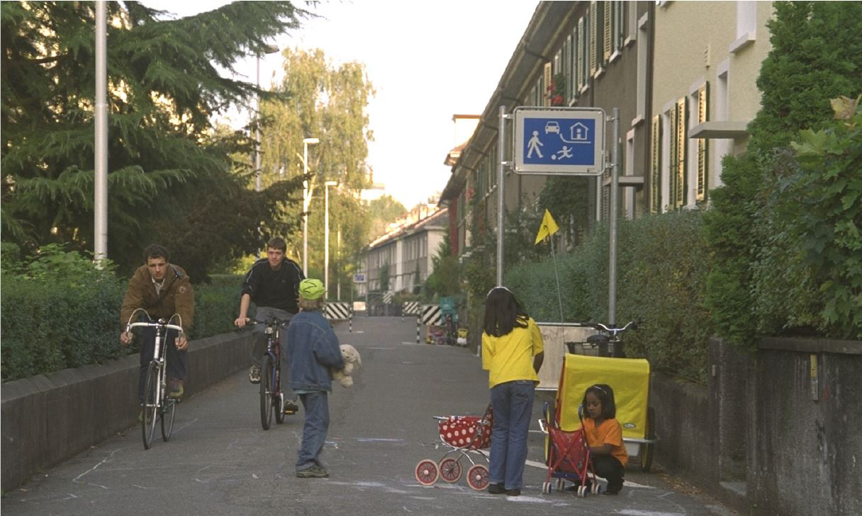 Wohnstrasse im Breitfeld in den 80er Jahre