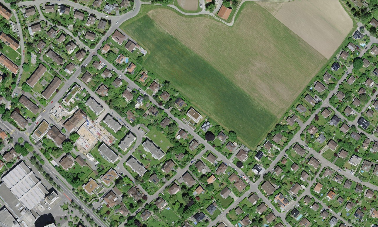 Luftbild der Alpenstrasse in Wabern