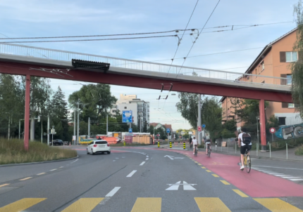 Heutige Veloführung am Bucheggplatz in Zürich