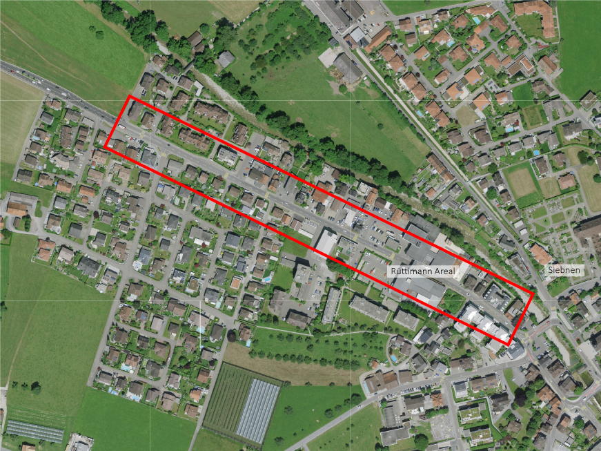 Perimeter Ortsdurchfahrt Siebnen West