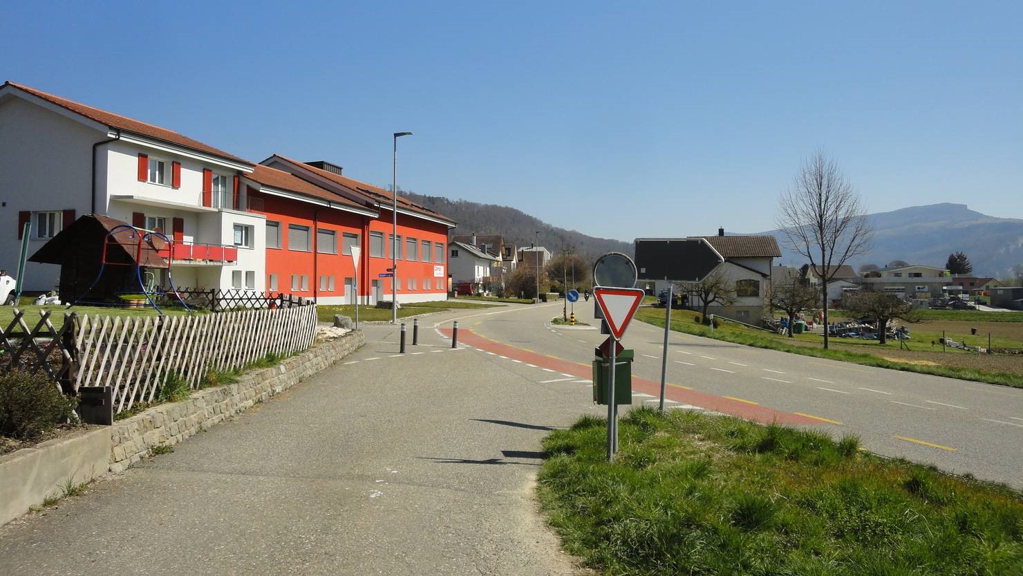 Anschluss Rehgasse an Thalstrasse, Blickrichtung Osten