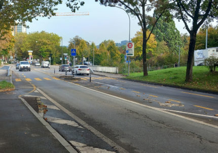 Bern, Ostermundigenstrasse Fussgängerstreifen