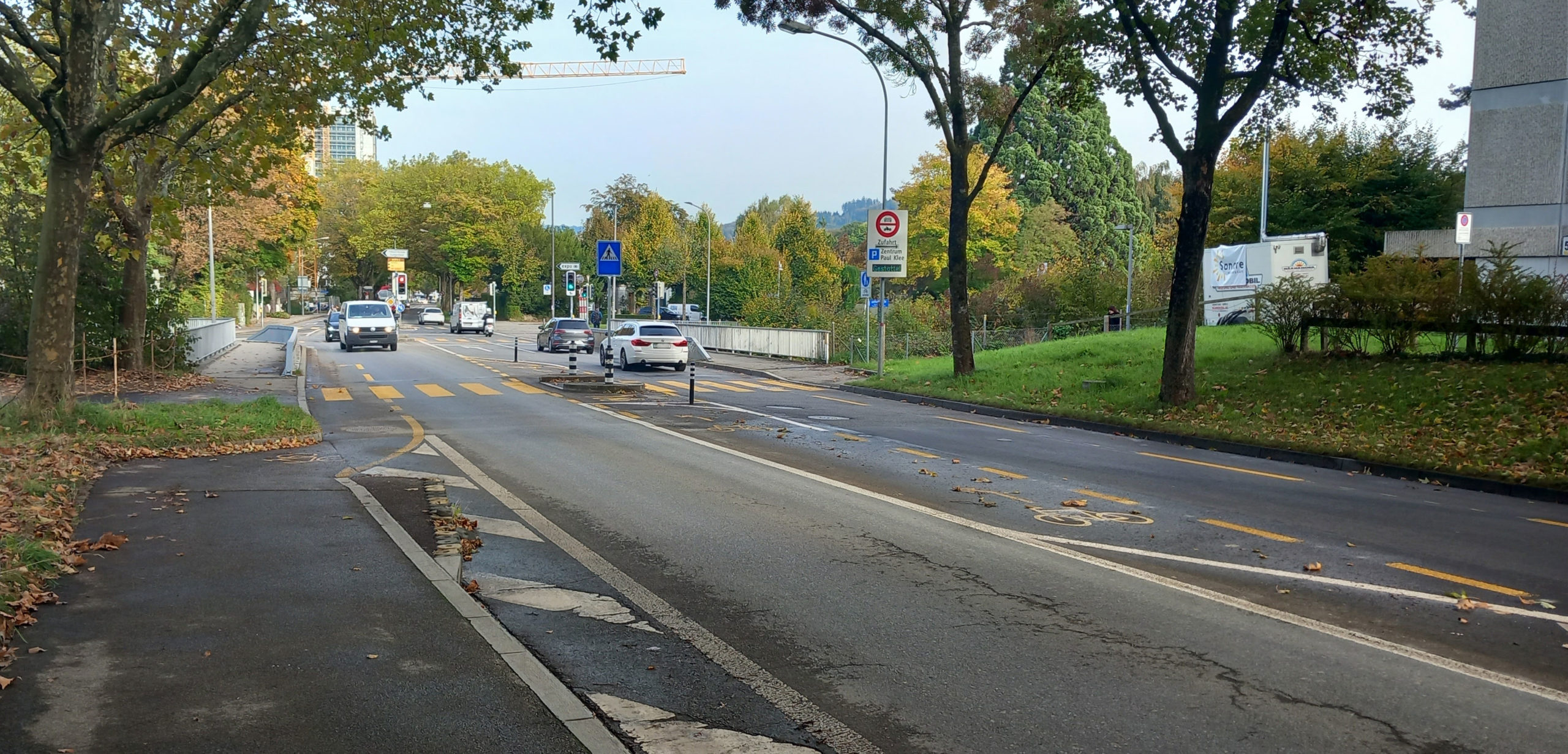 Bern, Ostermundigenstrasse Fussgängerstreifen