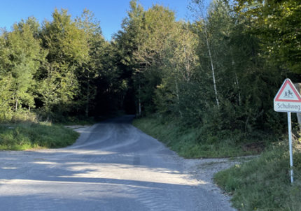 Oberdettigenstrasse, Blickrichtung Osten