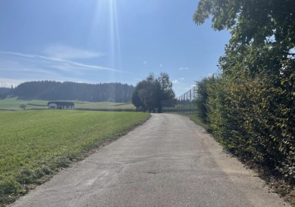 Hürnbergackerweg vor geplantem Pumptrack