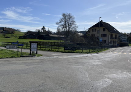 Knoten Bergweg, Grauenstein, Husmatt, Dorfstrasse; Blickrichtung Süd