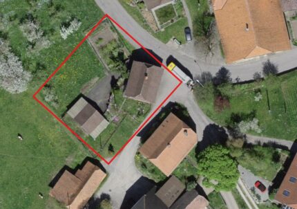 Luftbild der Lage des Projektperimeters (Basiskarte @geodienste)