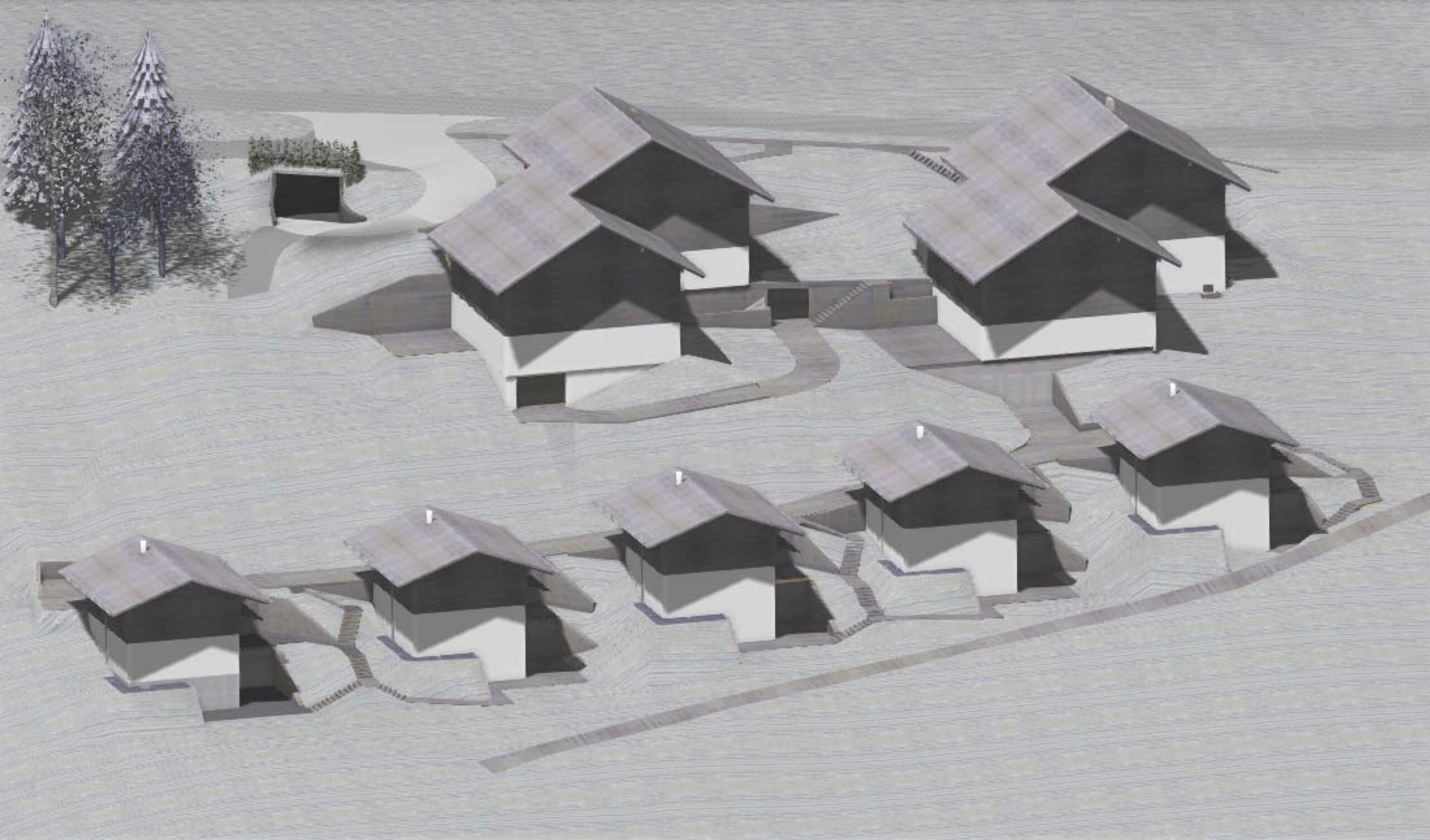 Visualisierte geplante Überbauung (@Zenger Architektur)