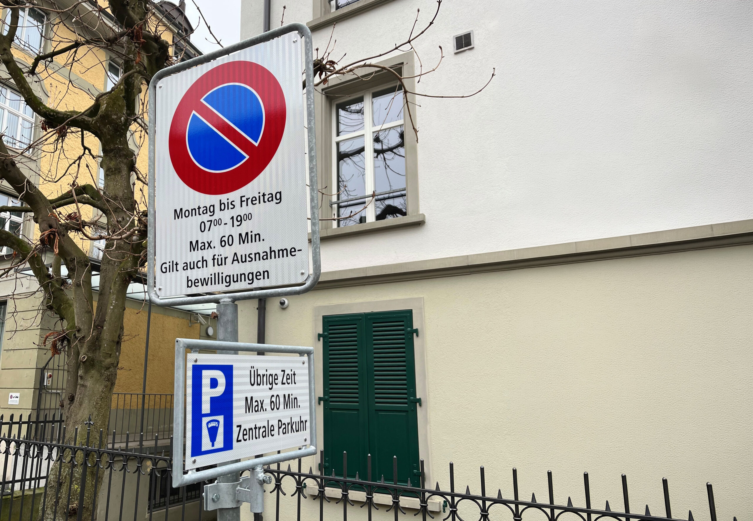 Signalisation der temporären Nutzung der Parkfelder